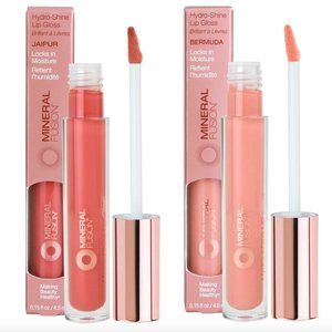 NIB Hydro-Shine Lip Gloss Bundle (Jaipur & Bermuda) - Mineral Fusion